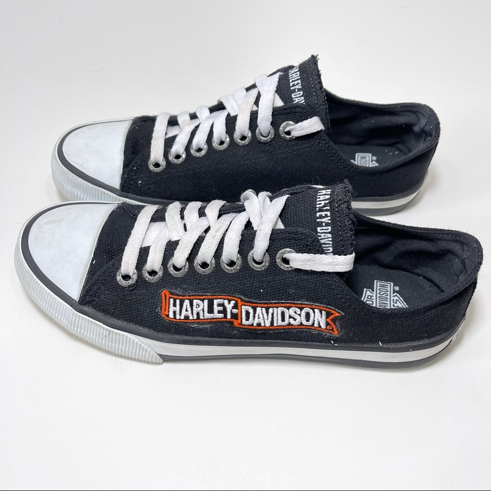 Harley Davidson Embroidered Low Top Sneakers, 8.5